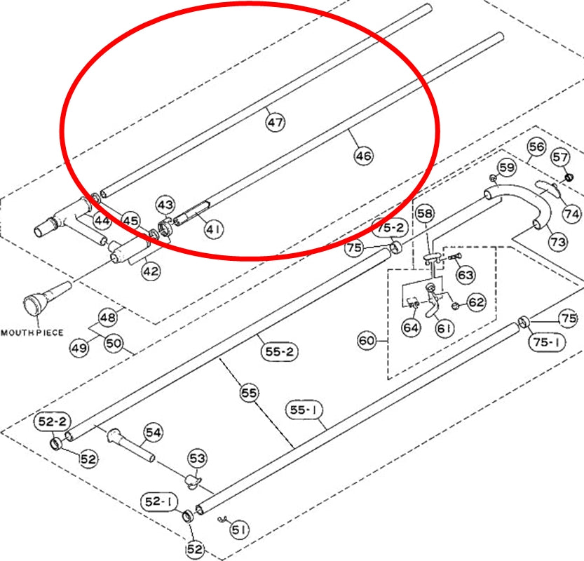 Yamaha Trombone Lower Inside Slide SL647(2)