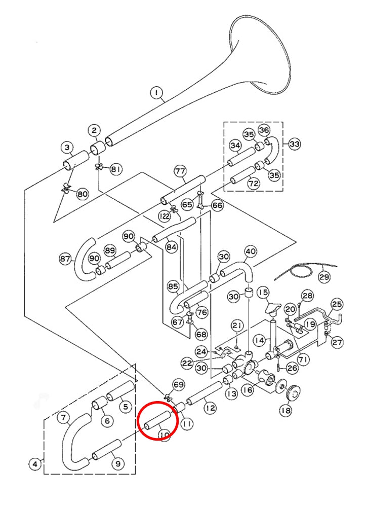 Yamaha Trombone Lower Inside Tuning Slide