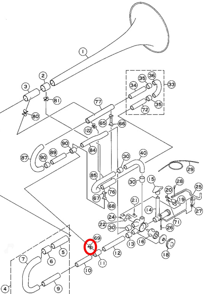 Yamaha Trombone Lower F Slide Brace