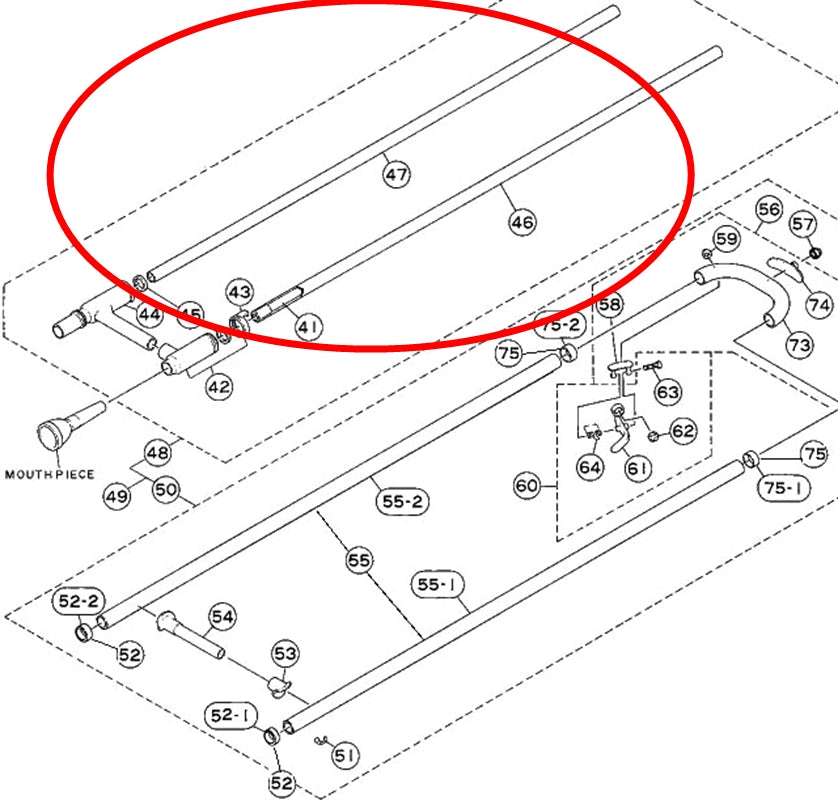 Yamaha Trombone Lower Inside Slide YSL6440(2) D0442115
