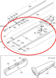 Yamaha Trombone Outside Slide Assembly with Water Key YSL882OR