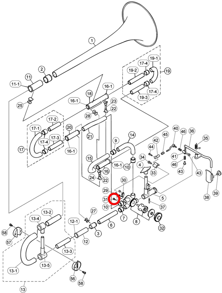 Yamaha Trombone Strike Iron Screw