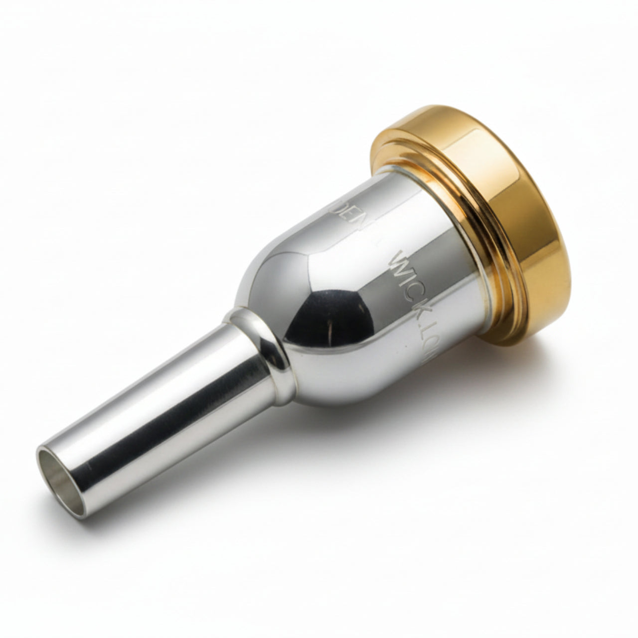 Denis Wick Trombone mouthpiece with large shank, heavytop, gold plated rim