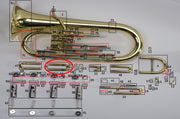 Bach/Conn/King Euphonium 1st Slide Assembly