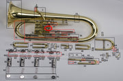 Bach/Conn/King Euphonium Short 1st Slide Outside Tube