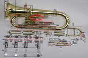 Bach/Conn/King Euphonium Long 1st Slide Outside Tube