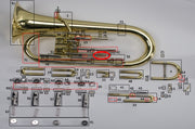 Bach/Conn/King Euphonium Short 3rd Slide Outside Tube