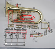 Bach/Conn/King Euphonium Long 3rd Slide Outside Tube