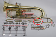 Bach/Conn/King Euphonium Lower 4th Slide Assembly