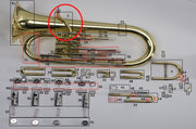 Bach/King Euphonium Mouthpipe Assembly for B1110 and 2280