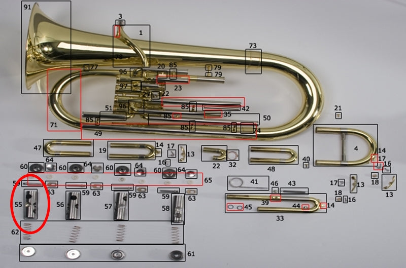 Bach/Conn/King Euphonium 1st Valve Piston
