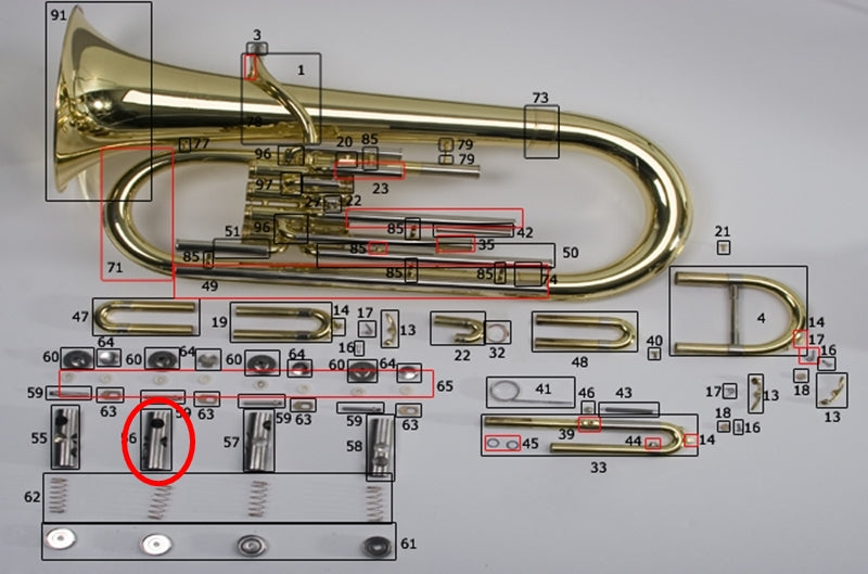 Bach/Conn/King Euphonium 2nd Valve Piston