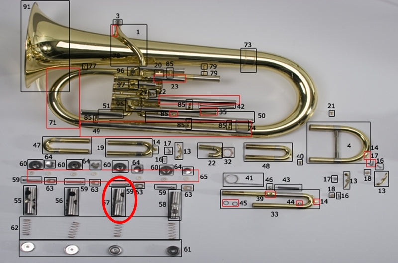 Bach/Conn/King Euphonium 3rd Valve Piston