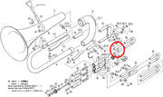 Yamaha Euphonium 1st Valve Outside Slide Assembly, YEP201(2)