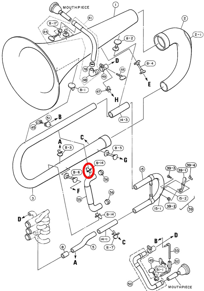 Yamaha Euphonium Brace 14 YEP201MS