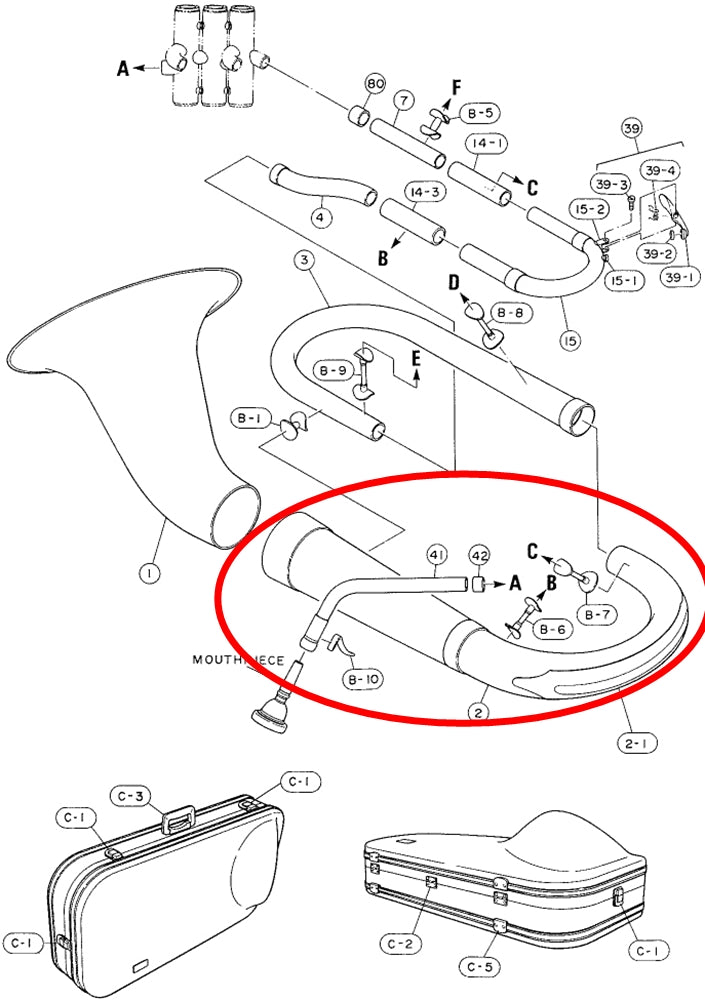 Yamaha Euphonium Bow Assembly EP211