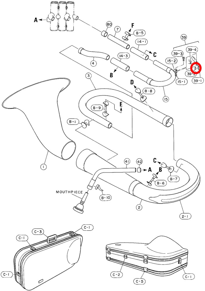 Yamaha Euphonium Water Key Cork Set of 2 VAY93700