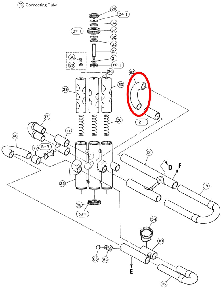 Yamaha Euphonium 3rd Valve Auxiliary Crook EP211