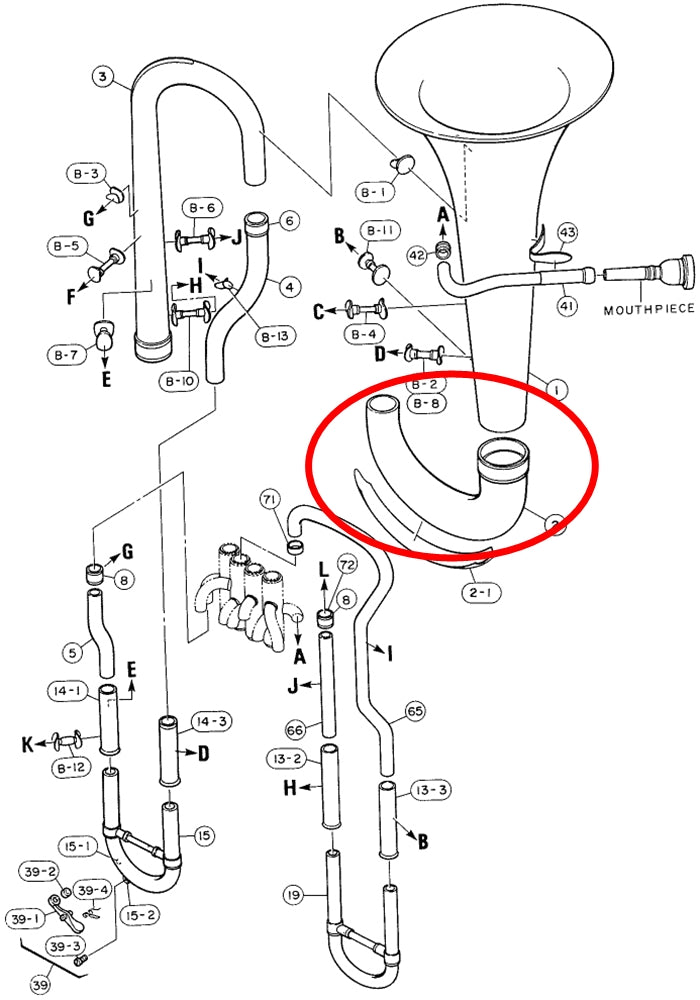 Yamaha Euphonium Bow Assembly EP321