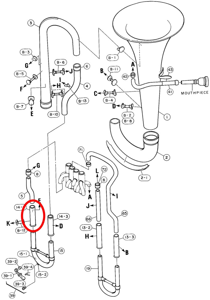 Yamaha Euphonium Tuning Outside Slide (2) EP321