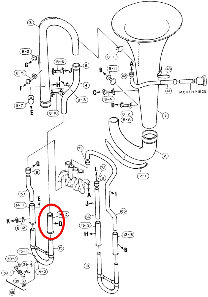 Yamaha Euphonium Tuning Outside Slide (1) EP321