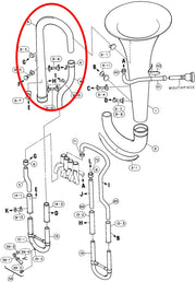 Yamaha Euphonium Branch Assembly EP321S