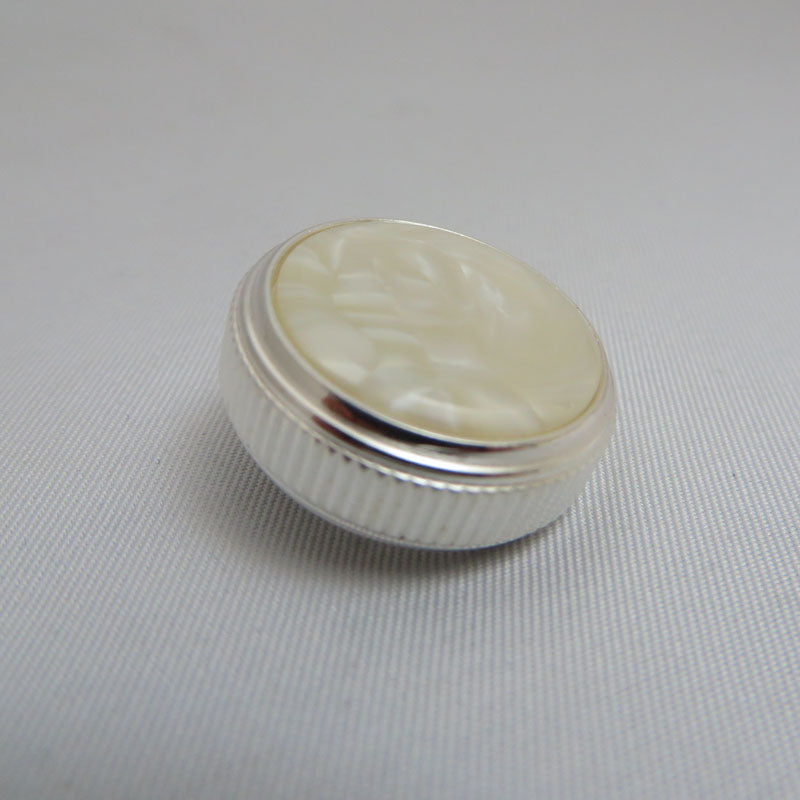 Yamaha Euphonium Valve Button (1) for EP321-2, w/ Pearl, Silver Plated
