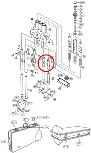 Yamaha Euphonium 1st Valve Outside Slide Assembly EP642