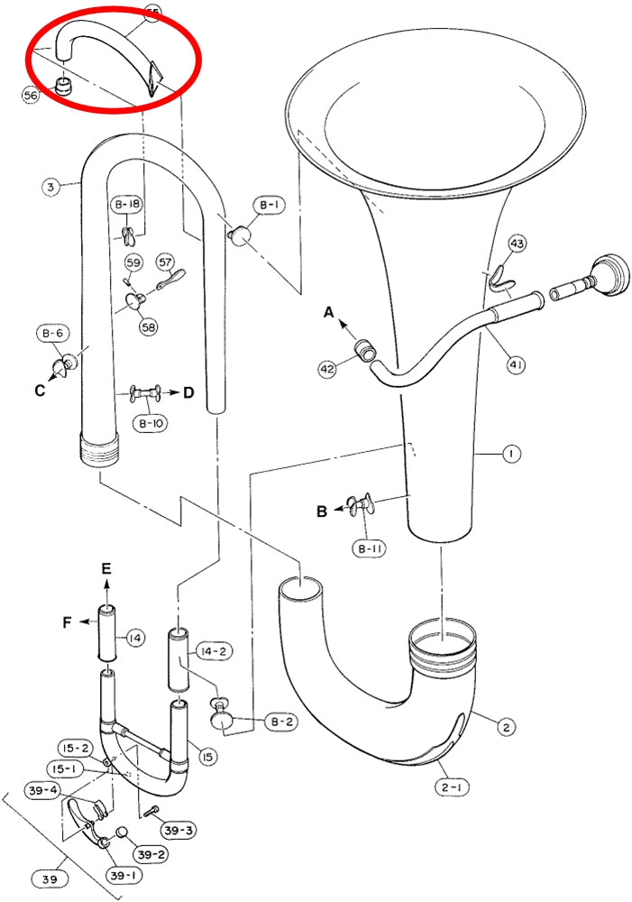 Yamaha Euphonium Hand Rest Assembly EP642