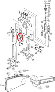 Yamaha Euphonium 2nd Valve Slide Assembly EP642S