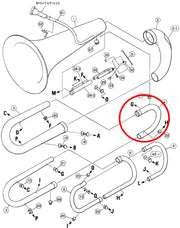 Yamaha Tuba 2nd Branch Assembly BB103