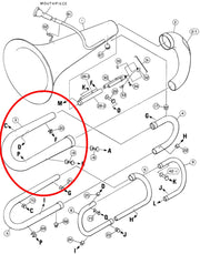 Yamaha Tuba 1st Branch Assembly BB103S, BB104S, BB105S, BB105MS