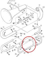 Yamaha Tuba 4th Branch Assembly BB105, BB105M