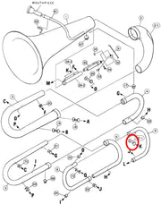 Yamaha Tuba 7th Branch to Outside Tuning Slide Brace 5 YBB105