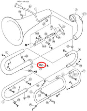 Yamaha Tuba 1st Branch to 3rd Valve Outside Slide Brace A BB105S