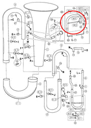 Yamaha Marching Convertible Tuba Marching Leadpipe (Mouthpipe Assembly) Silver Plated