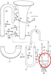 Yamaha Tuba Tuning Slide Assembly YBB201(2)