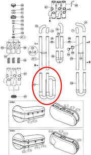 Yamaha Tuba 3rd Valve Slide Assembly BB201 ZP912700