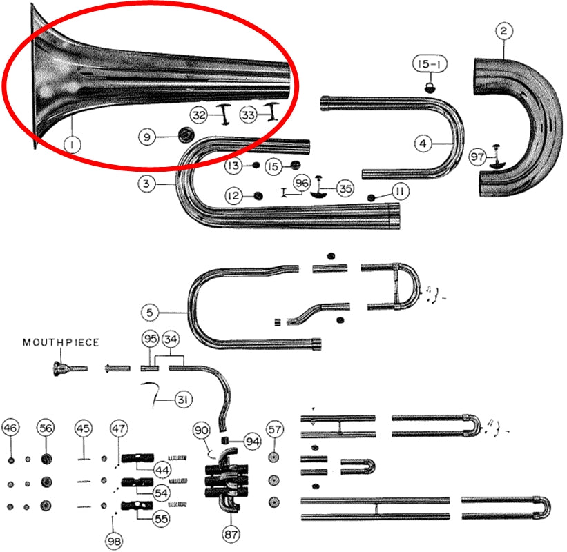 Yamaha Tuba Bell BB201(2) W3971900