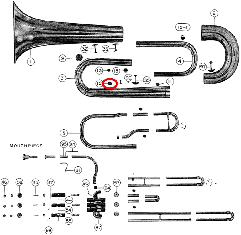 Yamaha Tuba Brace 3 BB201(2)