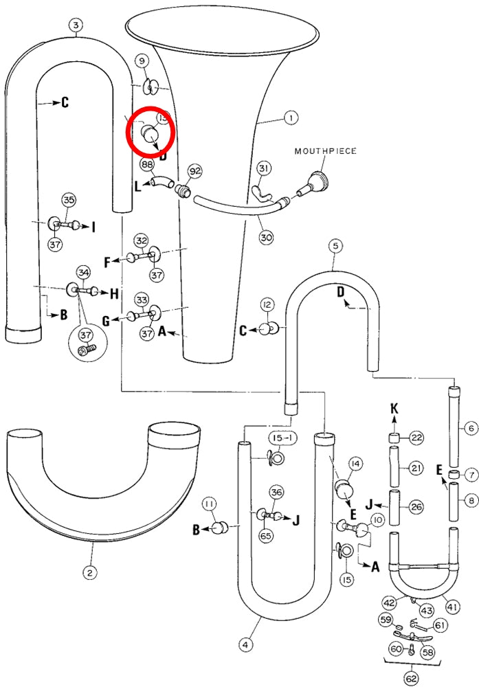 Yamaha Tuba Brace 5 BB201