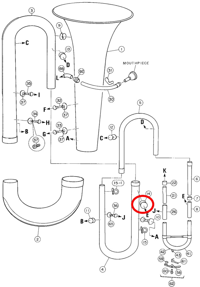 Yamaha Tuba Brace 6 BB201