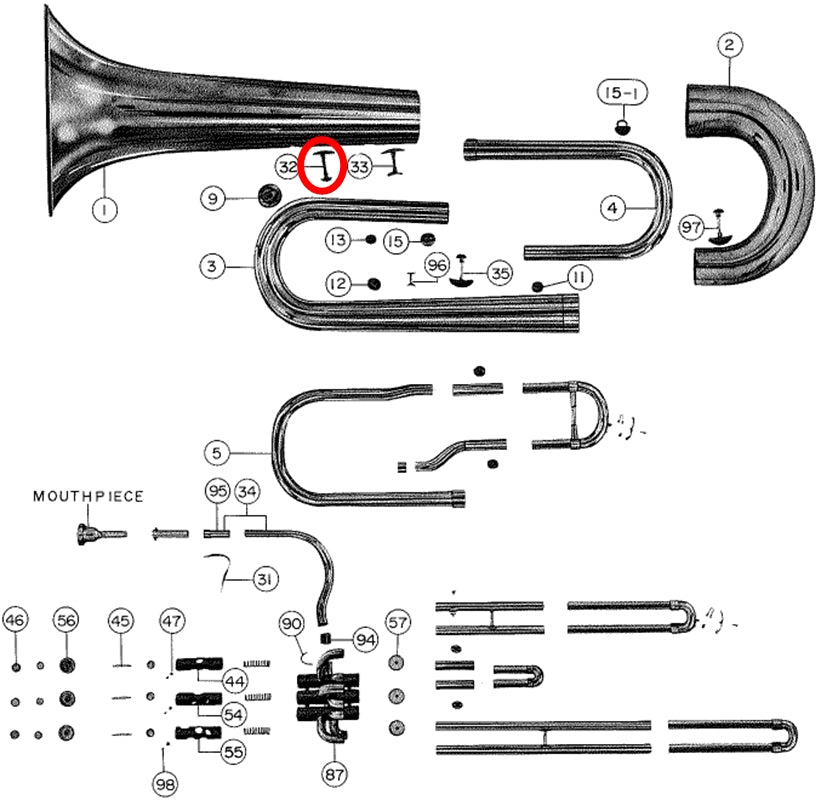 Yamaha Tuba Brace 9 BB201(2) W3997200