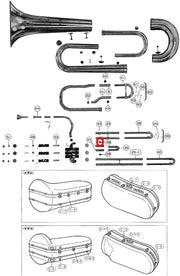 Yamaha Tuba 1st Valve Outside Slide to 2nd Valve Outside Slide Brace