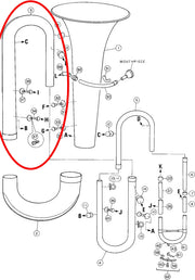 Yamaha Tuba 1st Branch Assembly BB201(2)