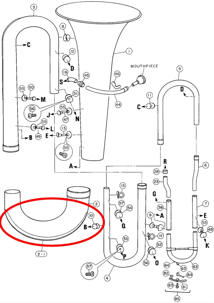 Yamaha Tuba Bow Guard BB201(2)