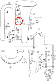 Yamaha Tuba Mouthpipe Auxiliary Slide BB201(2)