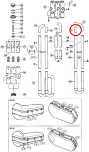 Yamaha Tuba 1st Valve Auxiliary Tube 2 BB201(2), BB321(2)