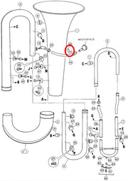 Yamaha Tuba Mouthpipe Brace BB321(2) H1142261