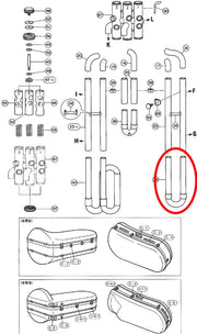 Yamaha Tuba 1st Valve Slide Assembly BB201S(2)
